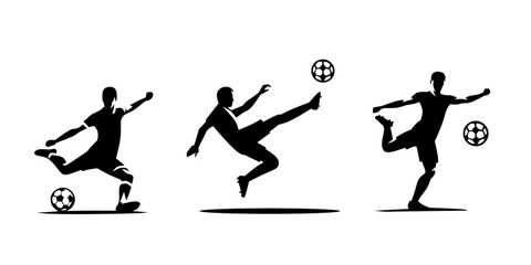 A set of vector set of football players
