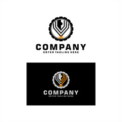 Laser Cutting logo design, laser cutting vector, vintage laser cutting