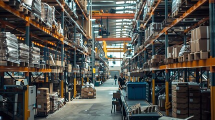 Against the backdrop of towering shelves and conveyor belts, workers in the factory work tirelessly to meet deadlines and ensure that products are made with precision and quality.