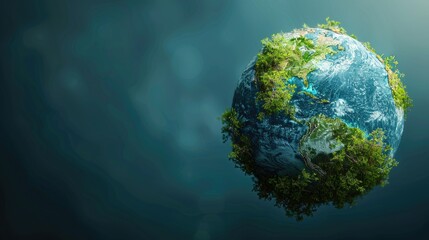 Fototapeta premium An image of the Earth as a spherical planet