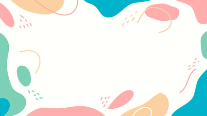 elegance hand drawn wave background. Hand Drawn Colourful flat background. wallpaper illustration pastel color. 
