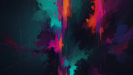 Colorful Abstract Digital Glitch Background