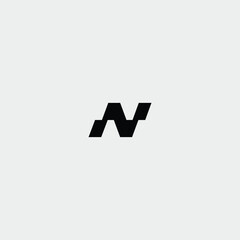 logo modern letter N, A V unique design vector