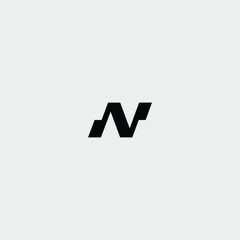logo modern letter N, A V unique design vector