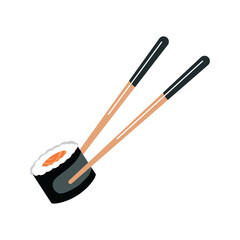 sushi and chopsticks