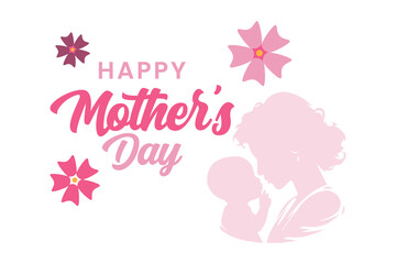 Happy Mother Days Text Typography background abstrac logo design icon element vector	