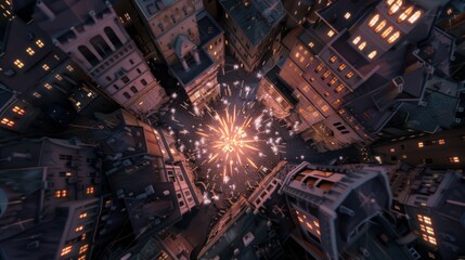 Fantasy Invisible City Celebration Aerial View