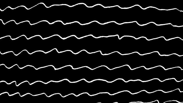 White wiggly hand drawn wavy line pattern overlay doodle