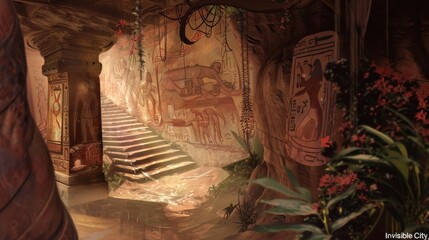 Unearthed Secrets: Hidden Cave Temple with Ancient Murals in Invisible City.