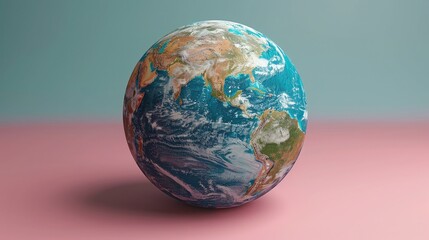 Earth day concept, 3D render clay of the earth, best for earth day or green day theme.