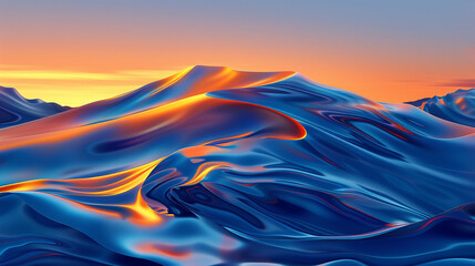 sunset in the mountains