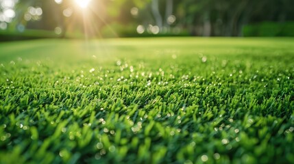 Naklejka premium Pleasing fresh artificial green grass