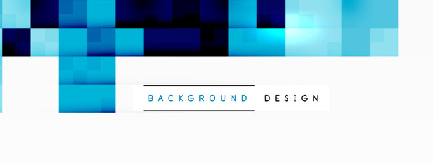 A contemporary background design featuring electric blue rectangles on an azure background. Perfect for a brand logo or technology company