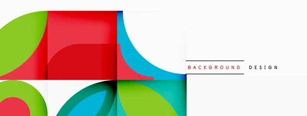 A vibrant art piece with electric blue circles and magenta squares on a white background resembling a tshirt design. The pattern is eyecatching and dynamic