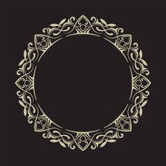 Ornamental round frame design, for logo and text