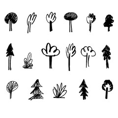 árboles ilustración vectorizada