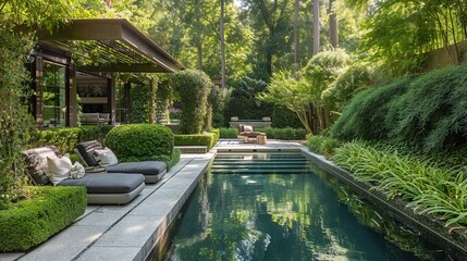 Green Escape: Capture the allure of a garden hideaway, where verdant surroundings offer a refreshing escape from the ordinary.