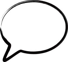 筆書きビジネス単品アイコン　呟き