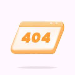 page not found, 404 numbers site, 3d vector icon illustration