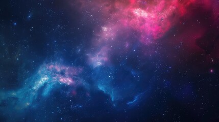 Naklejka premium Vibrant Night Sky with Colorful Stars in Outer Space