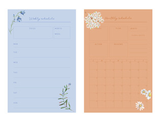 schedule Planner. Make your day more easily and happy. Vector Print template