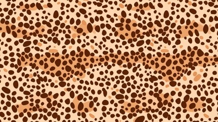 A close-up of a leopard print pattern with various shades of brown spots, showcasing the intricate details and textures of the design