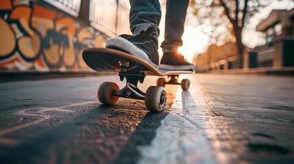 With the rhythmic click-clack of wheels on pavement, the skateboarder's journey becomes a rhythmic symphony of motion, each trick and maneuver a note in the urban melody. - Powered by Adobe