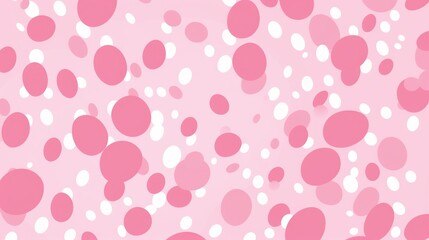 Pink and white background covered in numerous dots creating a vibrant and playful pattern