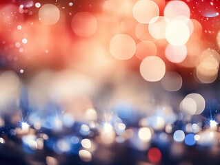 Fototapeta premium Shiny circles glow in defocused celebration backdrop