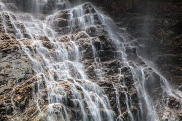 Sandiequan is a waterfall located in the eastern part of Lushan National Park, Jiangxi province, China. It originates from Dayue Mountain.