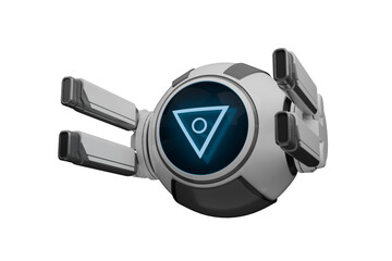 Spherical drone, 3D illustration, not AI generated © zirconicusso