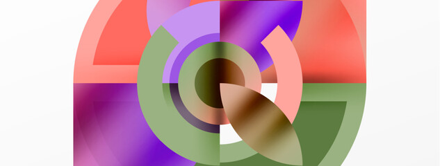 Obraz premium Circle geometric abstract vector background