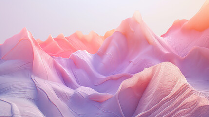 minimalist mountain landscape with soft gradients, offering a calm and colorful background mockup