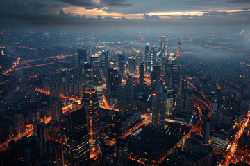 Naklejka premium City Night View