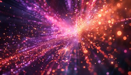 Fototapeta premium 3D digital fireworks, ideal for celebration and festive event backgrounds