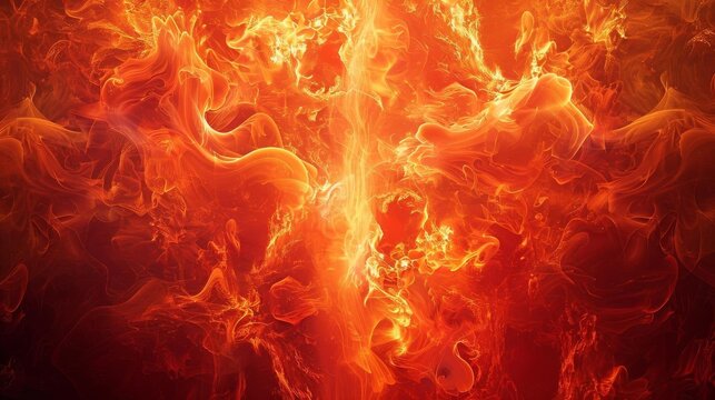 Fire and flame abstract pattern, perfect for intense and passionate themes