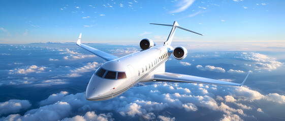 Close up of luxury private jet