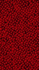 A red background filled with numerous small dots scattered across the entire frame