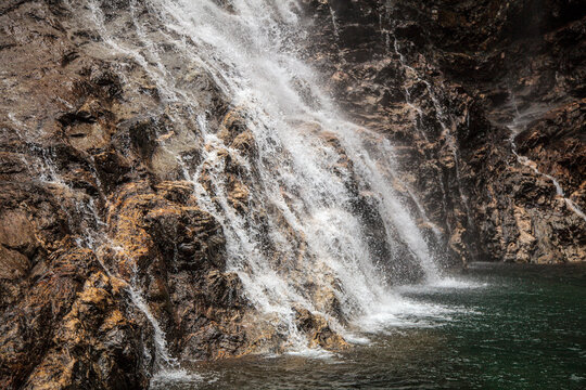 Sandiequan is a waterfall located in the eastern part of Lushan National Park, Jiangxi province, China. It originates from Dayue Mountain.