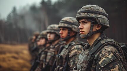 Fototapeta premium Military officer training exercise, exemplifying discipline and strategic leadership