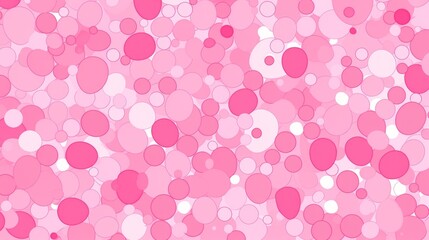 Pink and white background filled with numerous circles of various sizes, creating a visually dynamic and vibrant pattern