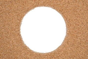 Circle sand border and frame isolated transparent