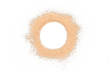 Circle sand border and frame isolated transparent