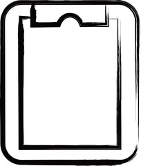 筆書きビジネス単品アイコン　カルテ