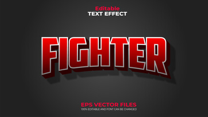 Fighter Futuristic EPS Editable Text Effect and font can be changed