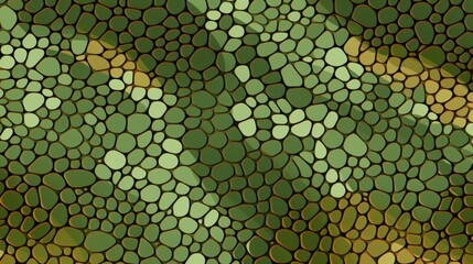 Detailed view of a mosaic tile featuring vibrant shades of green and yellow in a close-up shot. Background. Wallpaper.