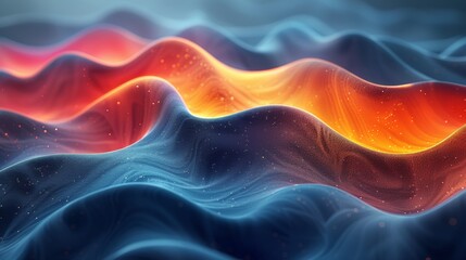Abstract colorful heat and cold wave interaction
