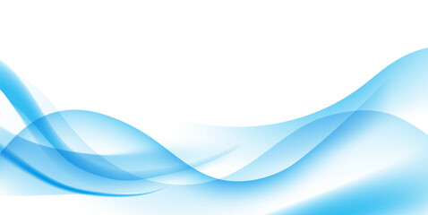 Abstract light blue wave background with curved lines modern design
