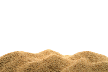 Sand pile isolated transparent