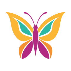 Beautiful butterfly isolated on white background Vector illustration